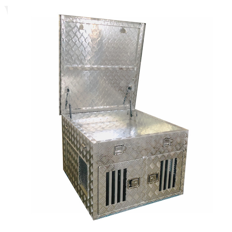 Custom Aluminum Dog Boxes For Pick Up Truck , Aluminum Hunting Dog Boxes