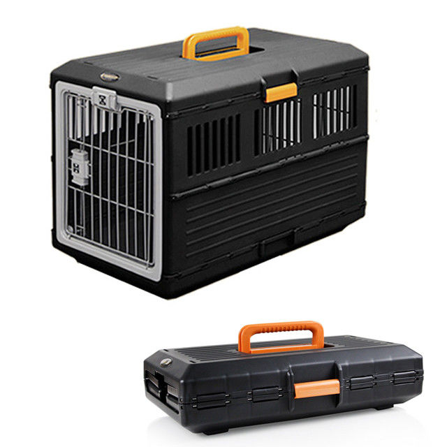 Scatola di viaggio della gabbia del cane dell'animale domestico di viaggio di volo del trasportatore della cassa portatile di plastica pieghevole dell'animale domestico