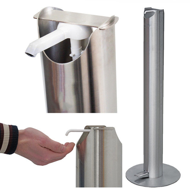 Supporto azionato pedale universale attivo rotondo del prodotto disinfettante del supporto dell'erogatore di Sanitiser del pedale del piede di metropolitana dell'acciaio inossidabile